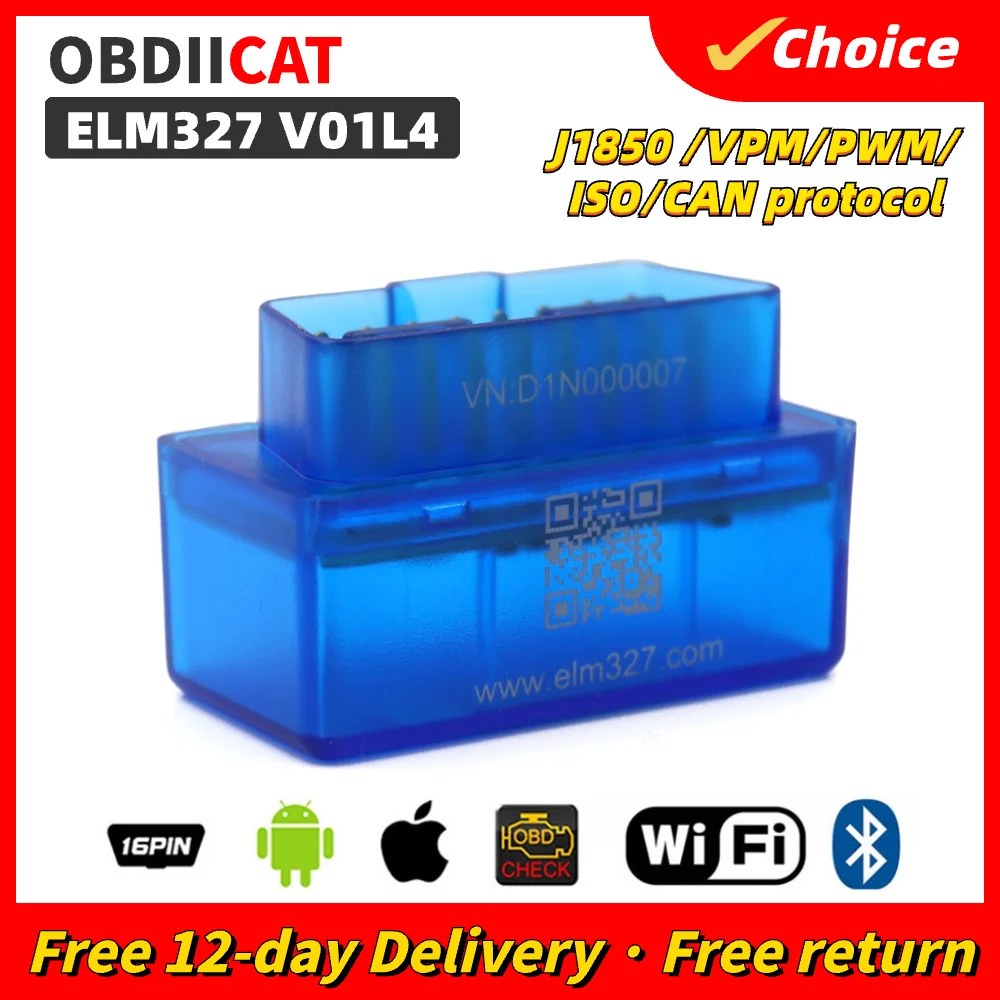 V01L4 Super MINI ELM327 Bluetooth V2.1ELM 327 MINI ELM327 V2.1 Bluetooth ELM 327 Works IOS Android Torque PC Support 9 Protocols