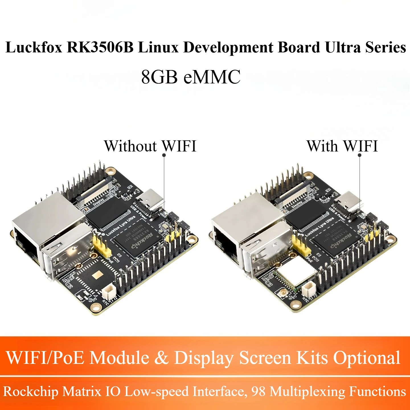 Luckfox Lyra Ultra RK3506B Micro Linux Development Board, 8G eMMC, Triple-core ARM Processor