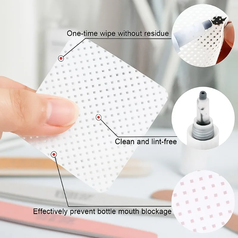 20/400 قطعة خالية من الوبر مناديل الأظافر جل تنظيف الأنسجة خالية من الألومنيوم مزيل طلاء الأظافر منصات ل NaiArt الجمال تنظيف أداة العناية