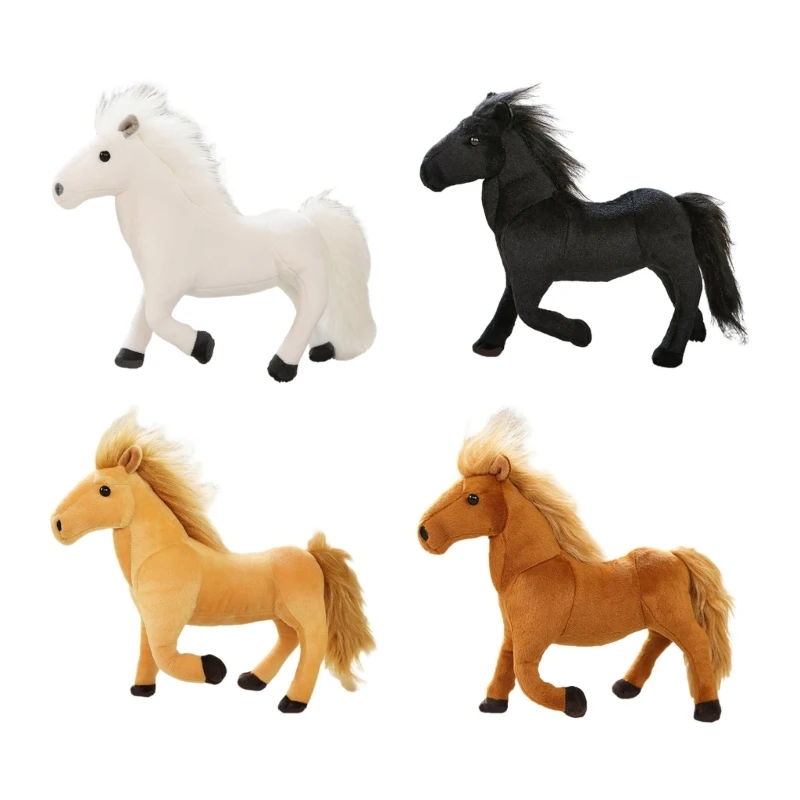 Cavalo desenhos animados animais pelúcia festa presente brinquedo escritório quarto travesseiro dropship