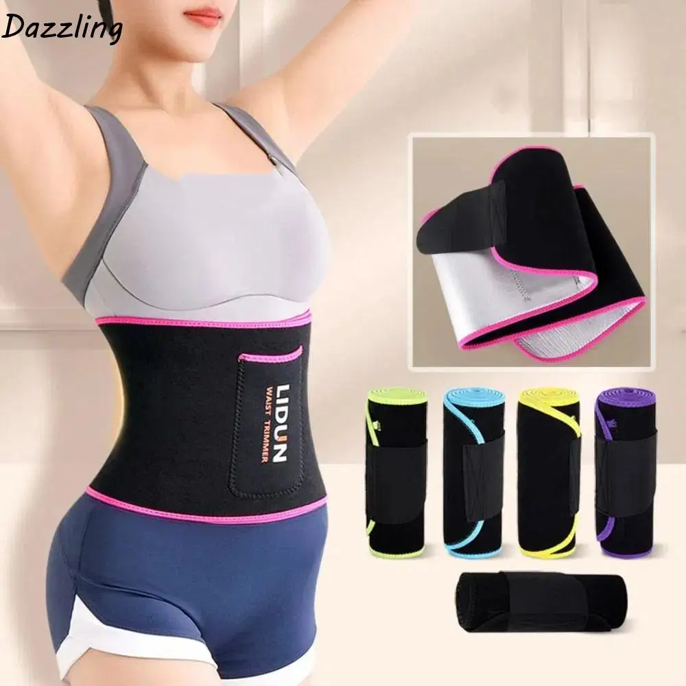 

Elastic with Pocket Waist Trainer Thin Seamless Girdle Belt Tummy Control Belly Contracting Slimming Shapewear Women Men