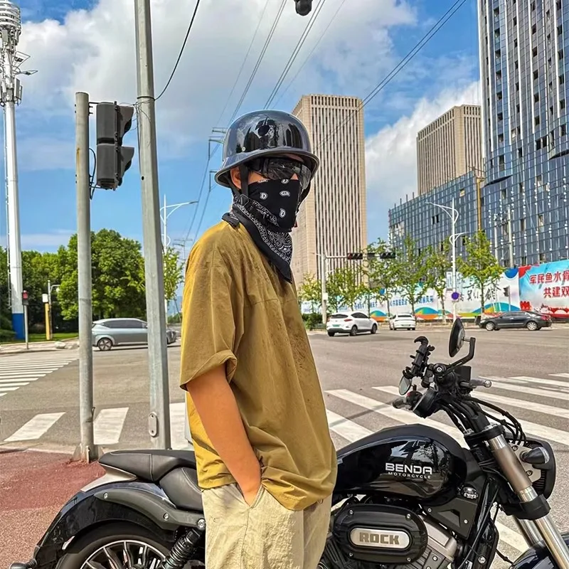 Retro Vintage เปิดหน้ารถจักรยานยนต์ Cruiser หมวกกันน็อกสไตล์เยอรมันความปลอดภัยเกียร์สําหรับสกู๊ตเตอร์หมวกกันน็อคครึ่งสําหรับผู้ชายและผู้หญิง