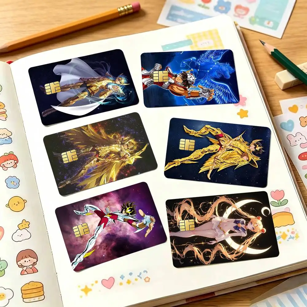 

Saint S-Seiya Anime Credit Card HD Stickers Game Card Decal Small Chip Waterproof Sticker Gift