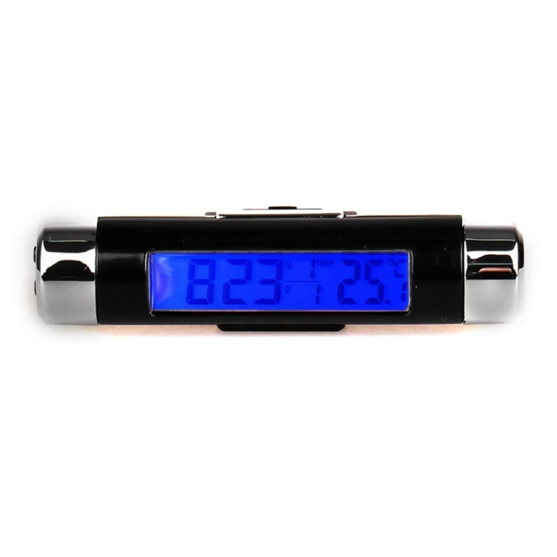 652F 3in1 Automobile Car Clock Thermometer Date Clock Thermometer LCD Digital Watch