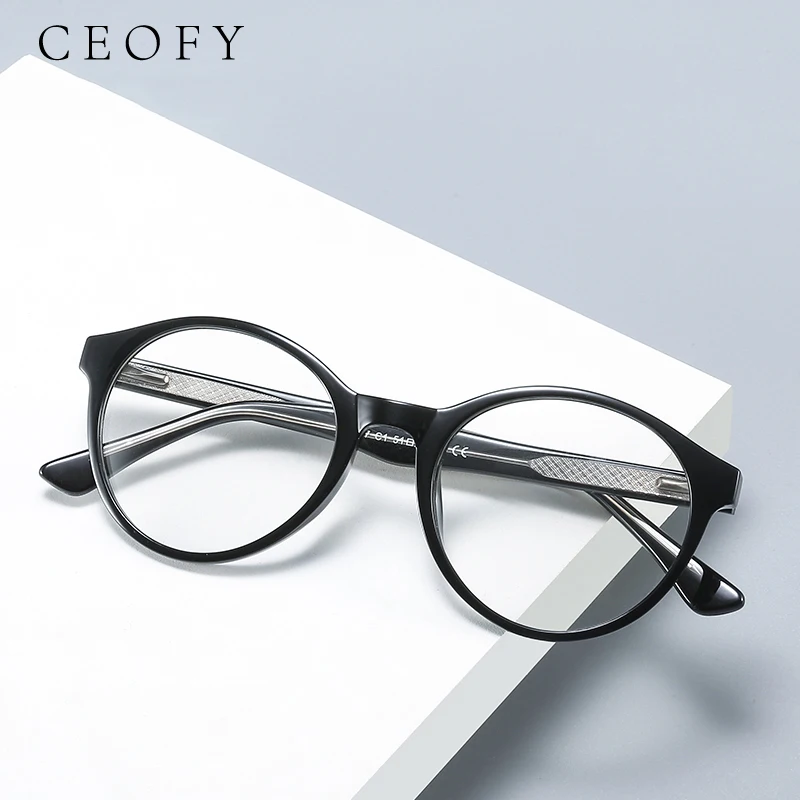 Ceofy Women Fashion Cat Eye Myopia Eyeglasses Frame Optical Vintage Prescription Glasses Frame New Arrival 2001