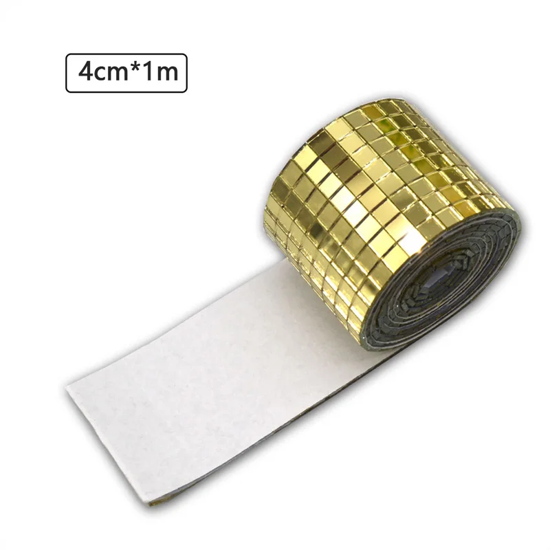 Mini Square Glass Mirrors Mosaic Stickers Self-Adhesive Glass Craft Mosaic Tile For DIY Handmade Disco Light Ball Party Supplies