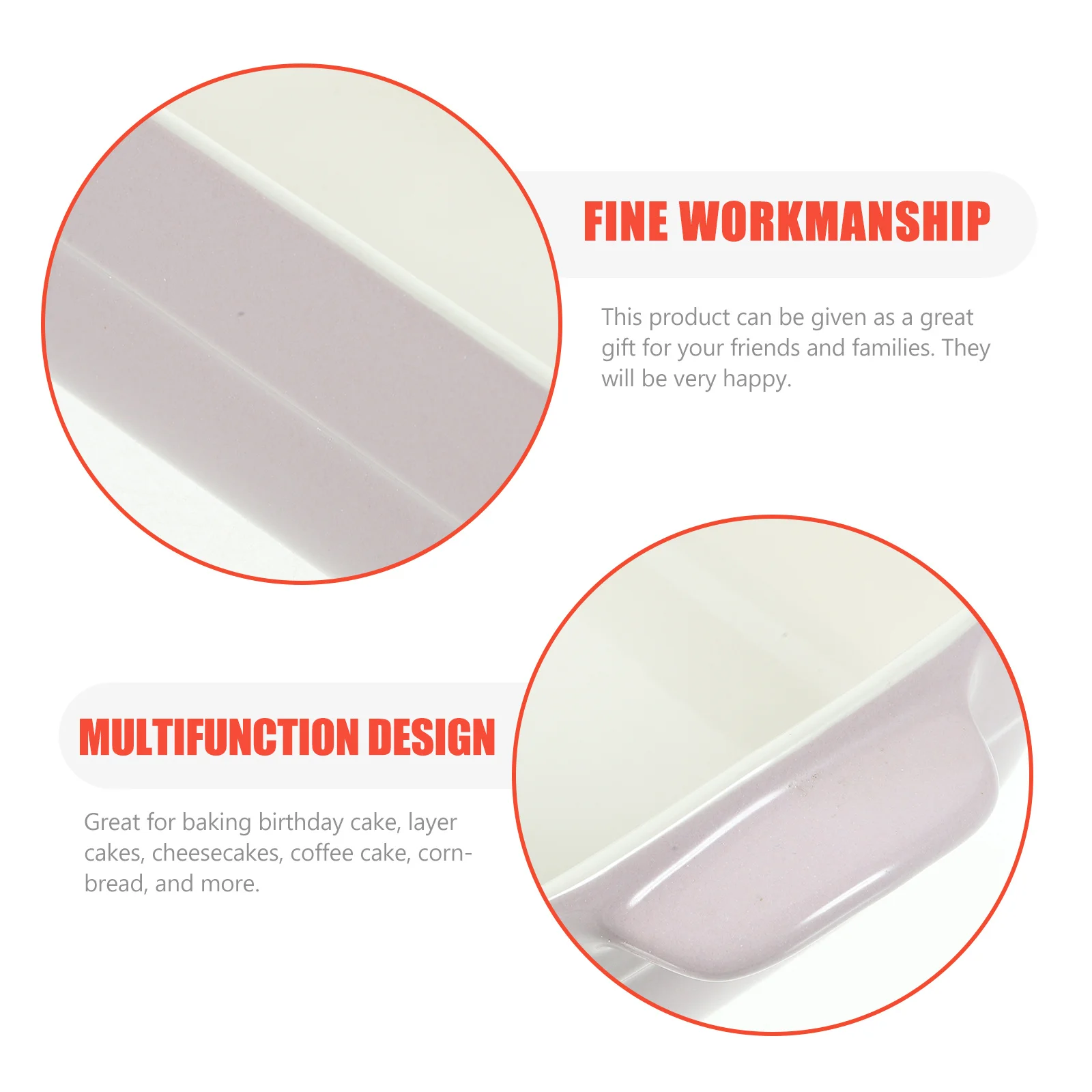 

Прямоугольная керамическая форма для выпечки с антипригарной поверхностью, легкосъемная форма для торта на день рождения, чизкейк, кофейный торт, домашнее использование на кухне