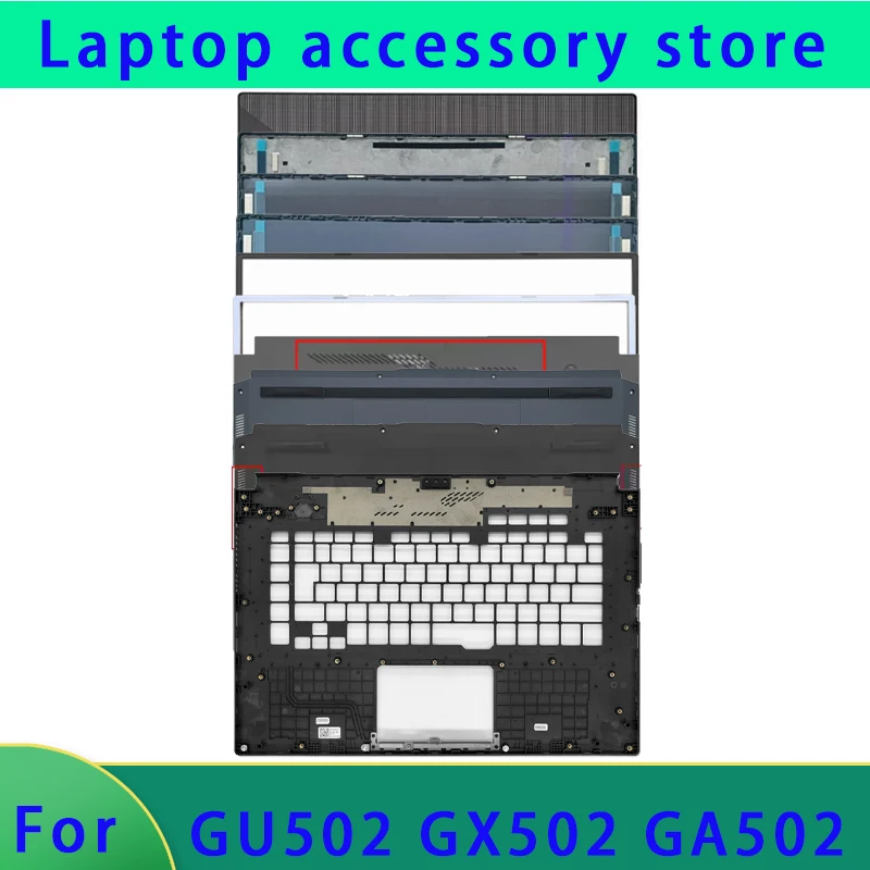 

Suitable for ROG Strix G15 15 GU502 GX502 GA502 laptop LCD screen top cover, front panel palm rest bottom cover ABCD cover Hinge