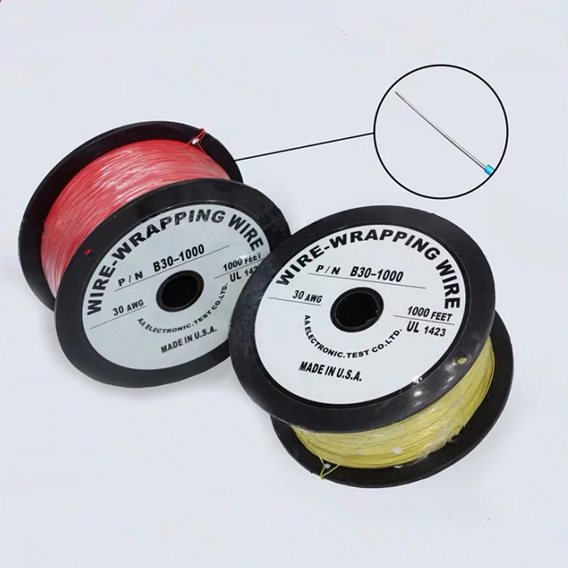 24AWG 26AWG 28 AWG 30AWG 32AWG 34AWG 36AWG filo di rame senza ossigeno placcato argento linea Ok 10 colori lunghezza filo elettrico 305m