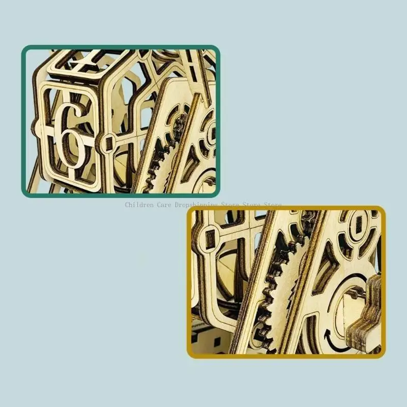 청소년과 성인을 위한 장난감 수집가를 위한 손으로 만든 나무 기어 회전 휠