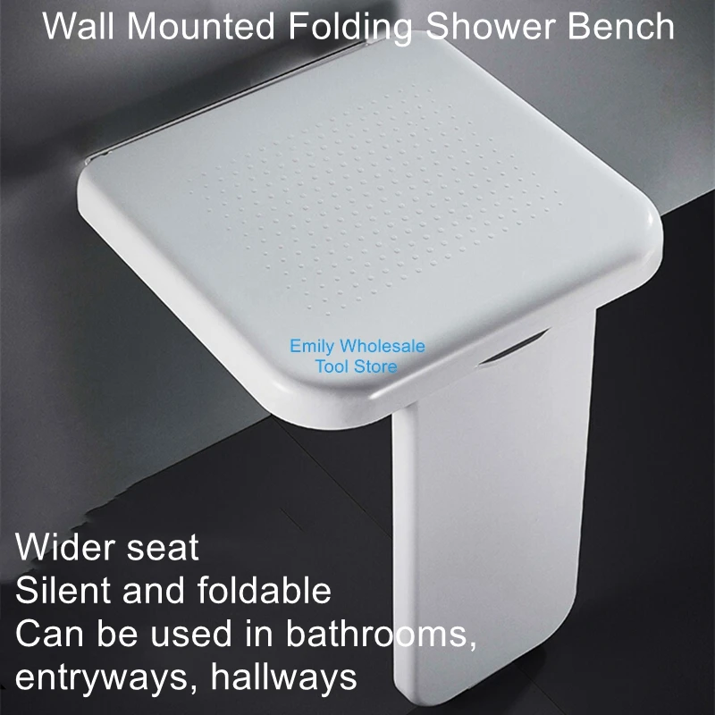 

Folding Shoeshine StoolWall Mounted Wall Invisible Shoeshine Stool for the ElderlyBathroom Shower Shower Chair