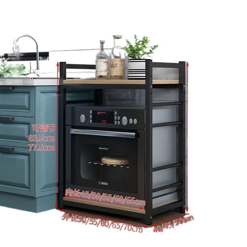 Kitchen disinfection cabinet rack floor-to-ceiling multi-layer oven rack three-layer microwave oven dishwasher seasoning
