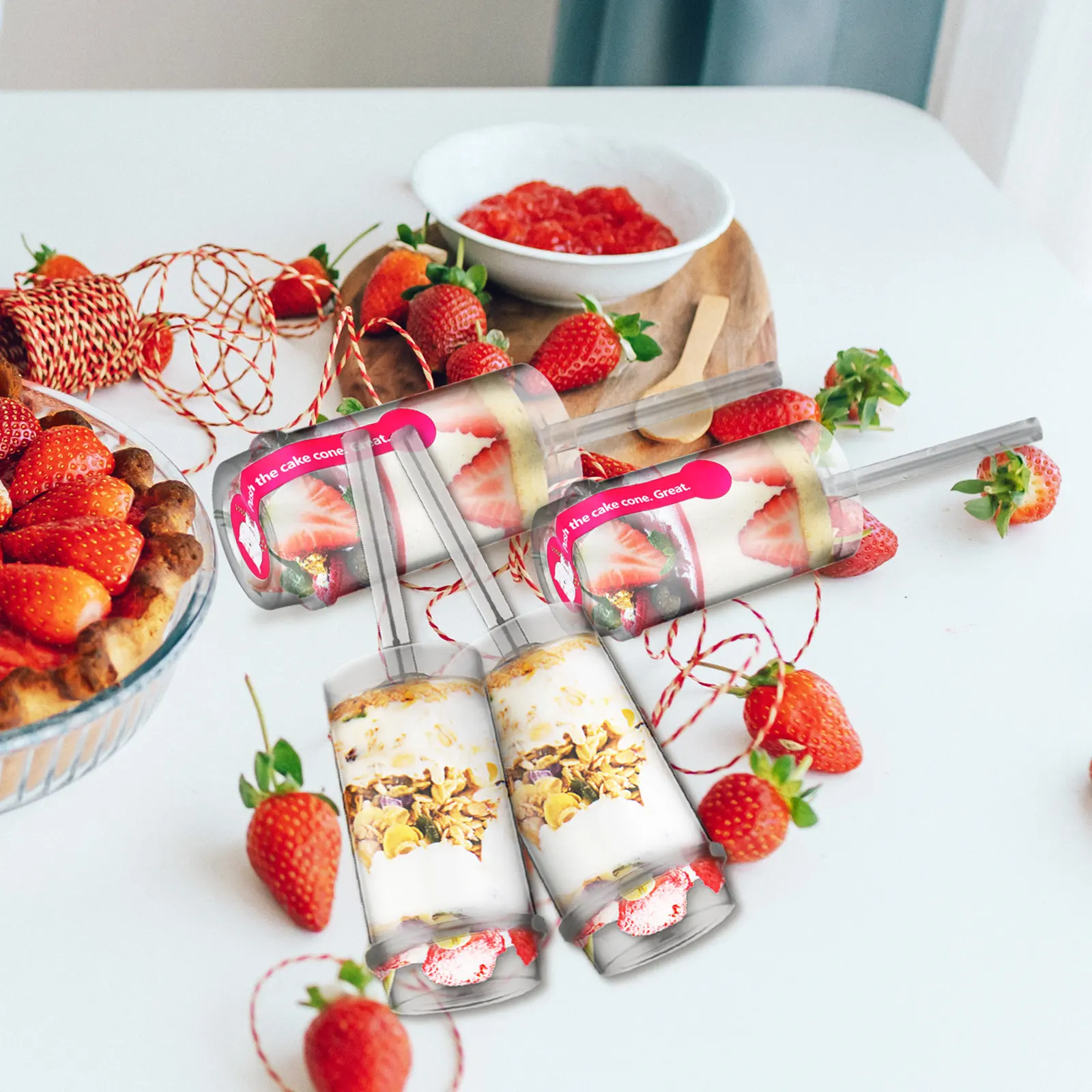 30 pcs Cake Containers Stickers Transparent Food Grade Reusable Bulk Push Pops Party Cake Push Pops Containers Maker Tools view 6