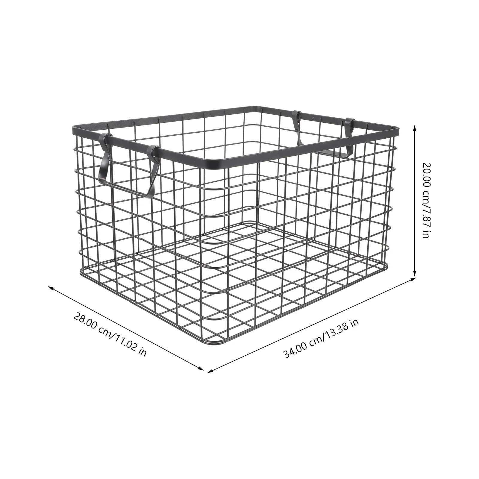 Wrought Iron Firewood Basket Round Collapsible Handle Storage Holder Charcoal Organizer Logging Carrier Metal for Fireplace