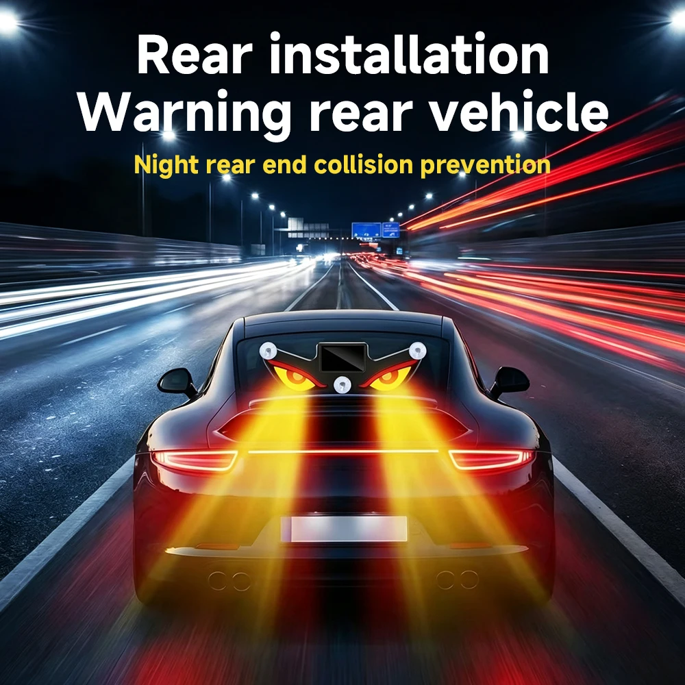For Skoda Octavia 2 3 5 A7 A5 Pro A8 MK4 2004-2018 2019 2020 2021 2022 2023 2024 2025 2026 Car Solar Devil Eye Warning Light view 6