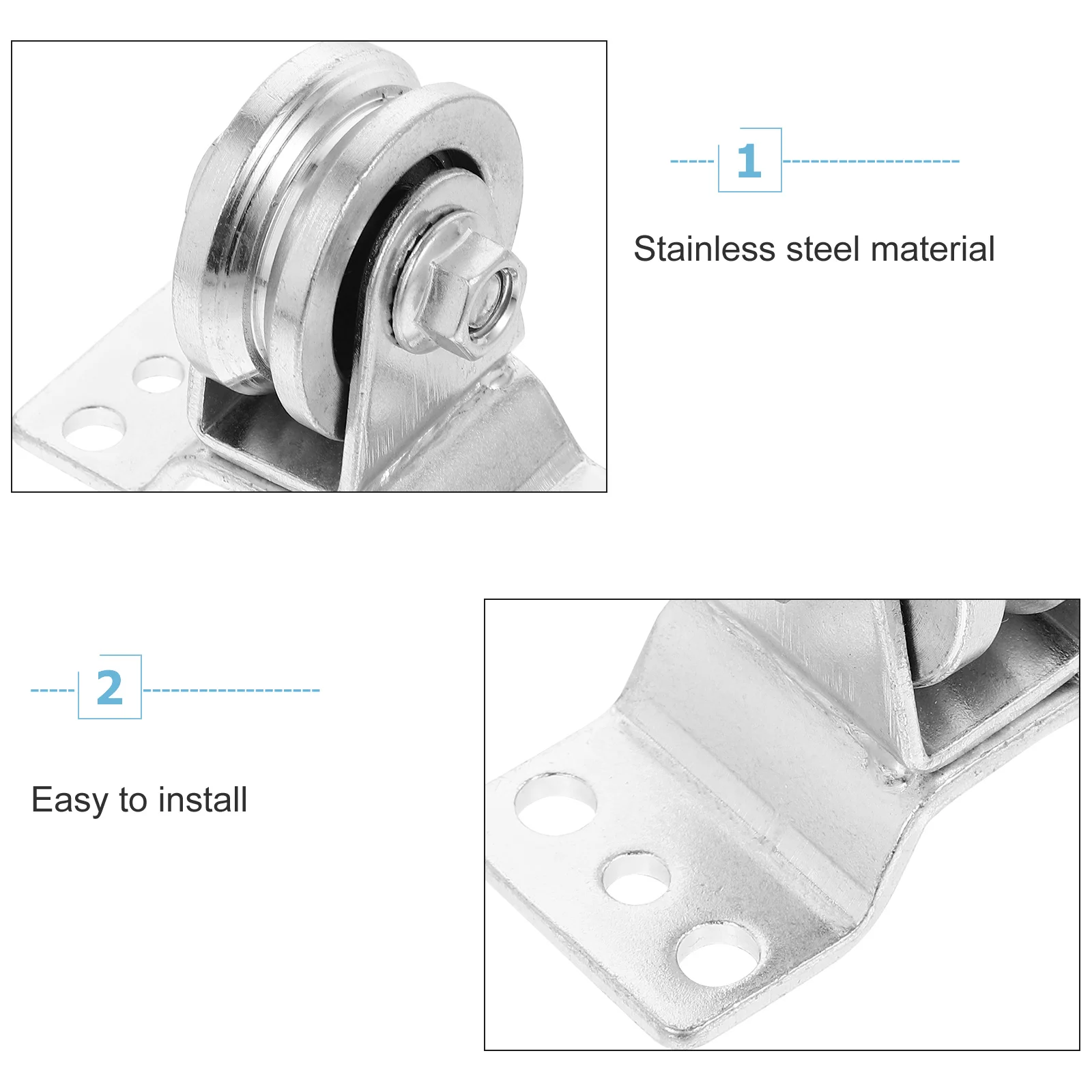 Heavy Pulley Track Walker System 304 Edelstahl-Rad-Hebeseilrollen