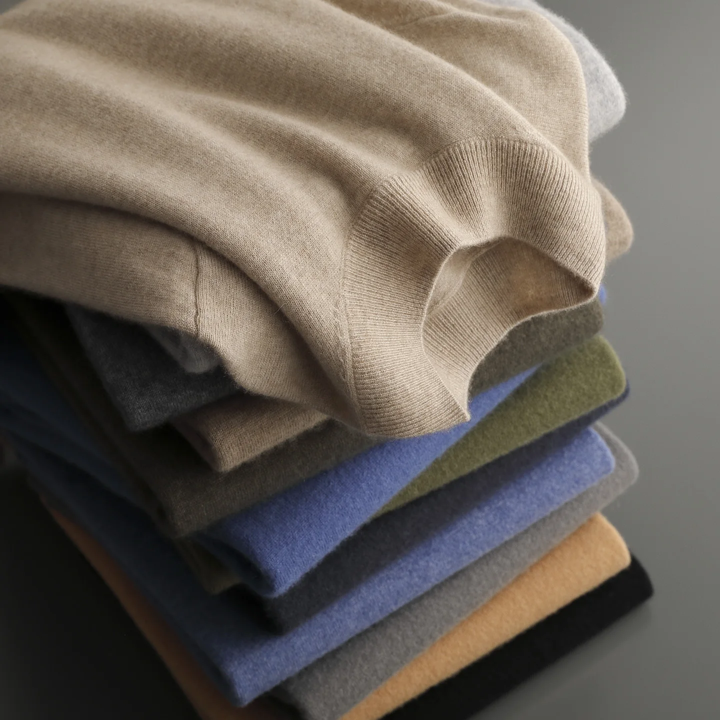 

Осень-зима, новый свитер из 100% чистого кашемира, мужской вязаный пуловер с воротником-стойкой, деловой джемпер для отдыха, джемпер с длинными рукавами, топы