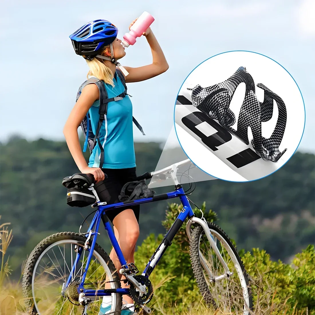 

2Pcs Bicycle Bottle Cage Full Fiberglass MTB Road bicycle Water Bottles Holder Lightweight Cycling bottle Bracket Bike Accessory