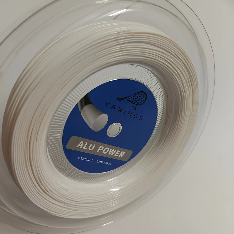 White Color Alu Power Smooth Big Banger Polyester 1.25MM Tennis String For Tennis Racquet