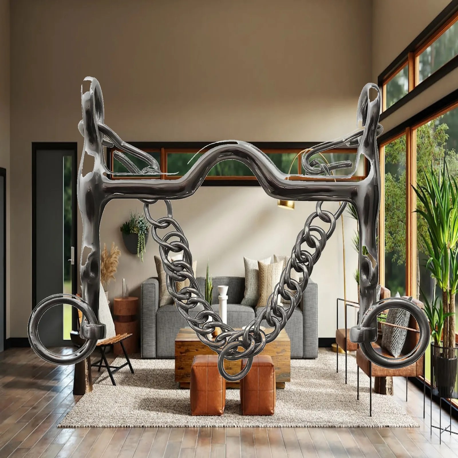 Weymouth Horse Bit with Curb Chain Comfortable Fit Weymouth Bit Tack Long-Lasting Silver for Equestrians, Equestrian Riding