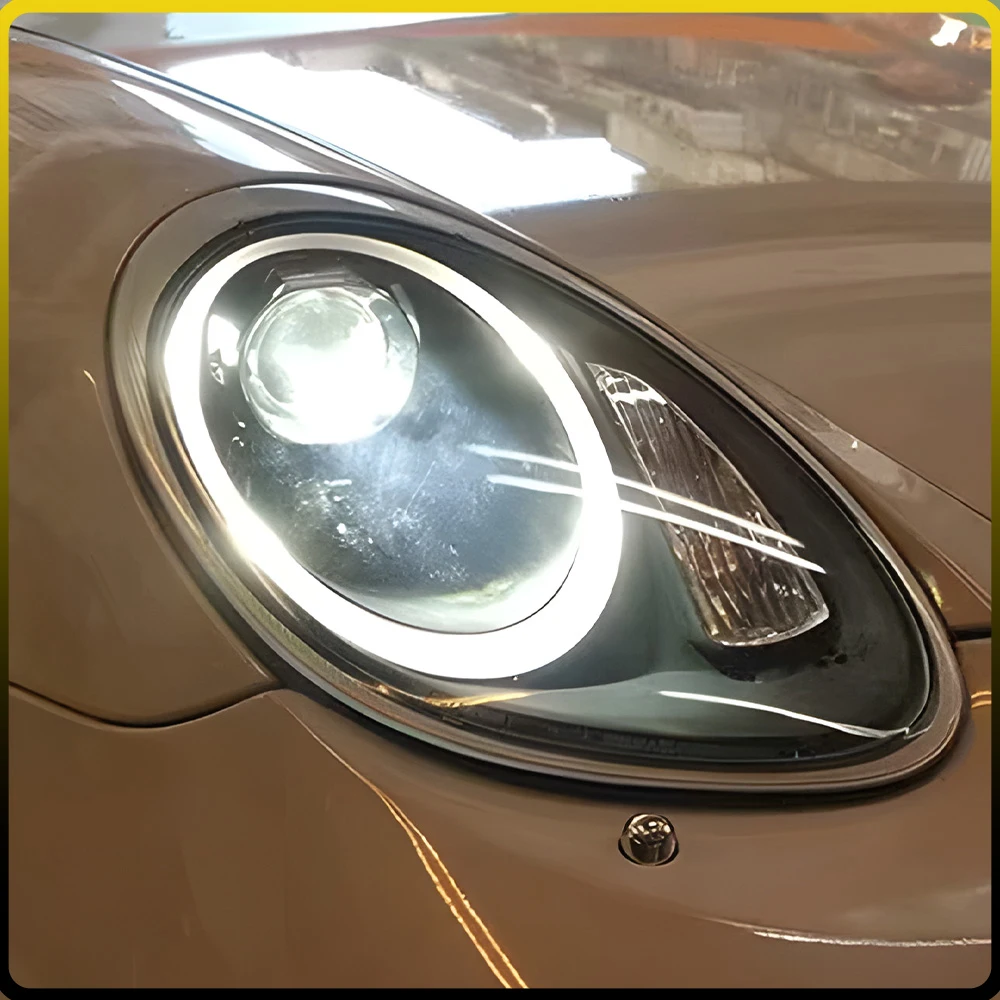 For Porsche Cayman 2004-2008 LED Auto Headlights  Upgrade 2021 Style Assembly Projector Lens Car Tool Accessories Plug and Play