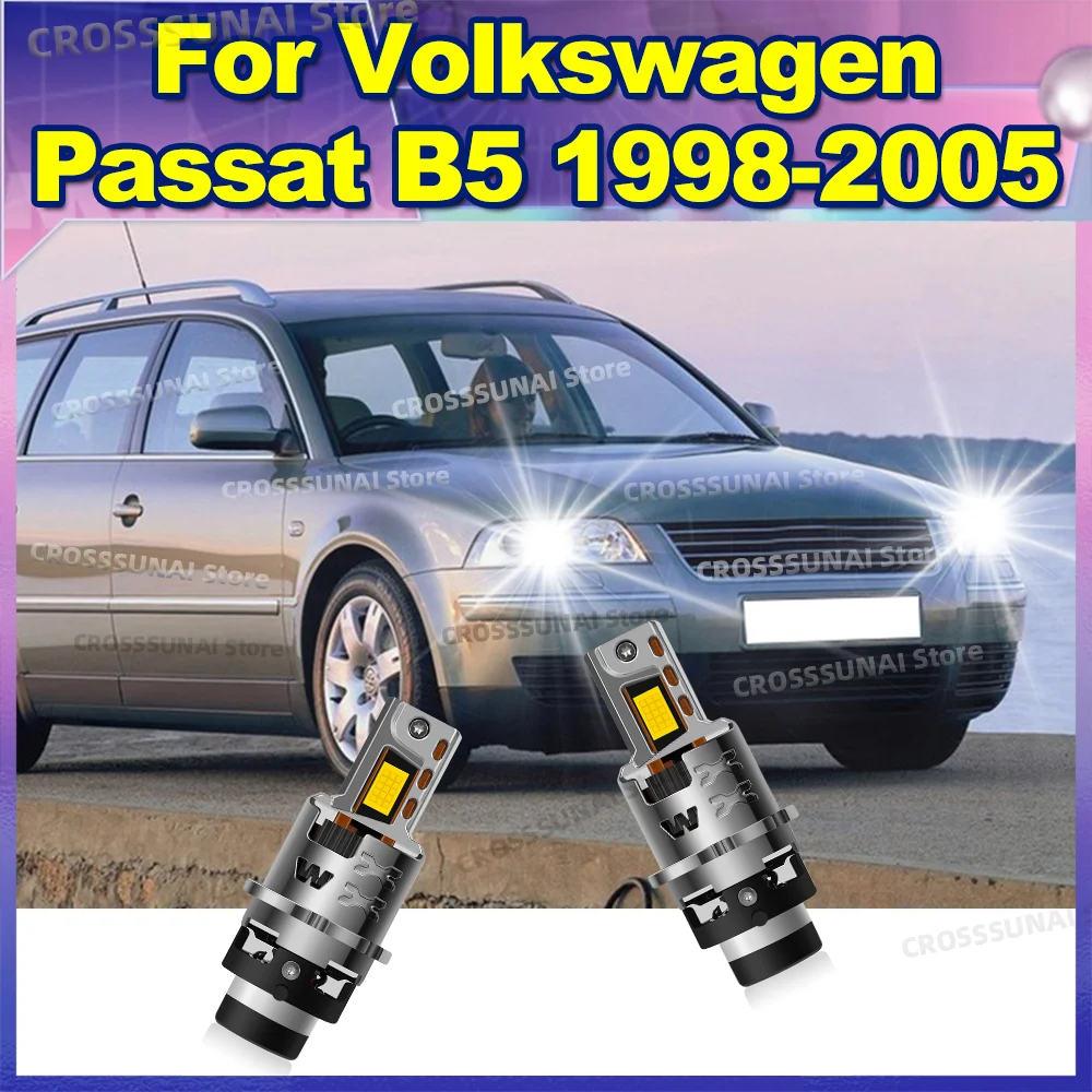 

Светодиодные фары 6000K Canbus, автомобильные лампы, замена ксеноновой лампы для Volkswagen Passat B5 1998 1999 2000 2001 2002 2003 2004 2005