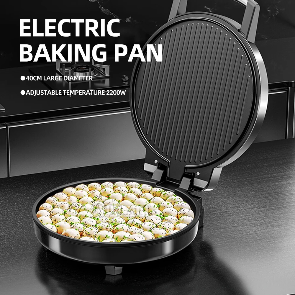 Doppelseitige Grill-Backform aus Edelstahl mit Temperaturregelung, Heizung, Pfannkuchenmaschine