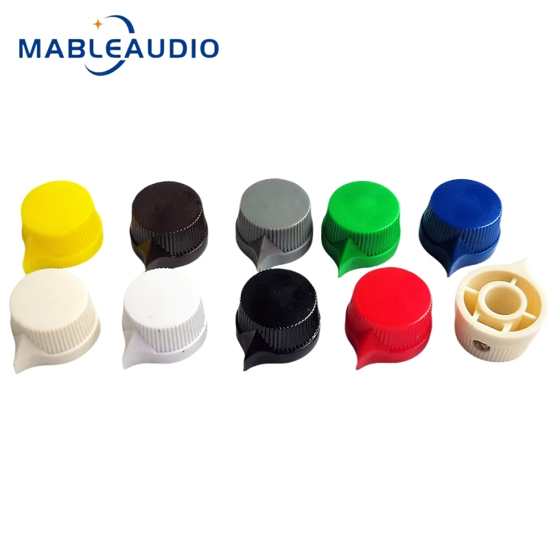 5PCS 17.15X10.9mm Brand New Colored Plastic Knob Guitar Effector Knob Amplifier Speaker Tone Knob With Screw Hole