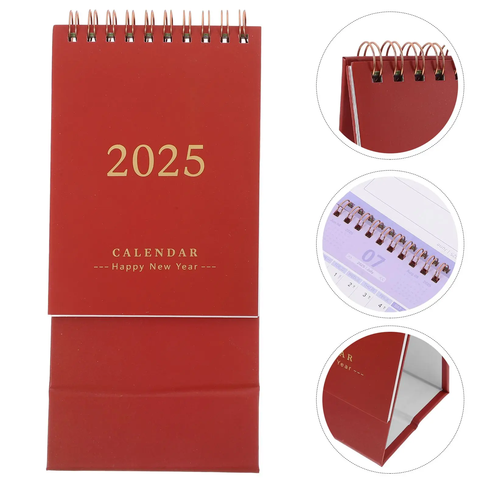 Simple Desk Calendar Mini Desktop Beach Holiday Small Paper Calander Office Flip