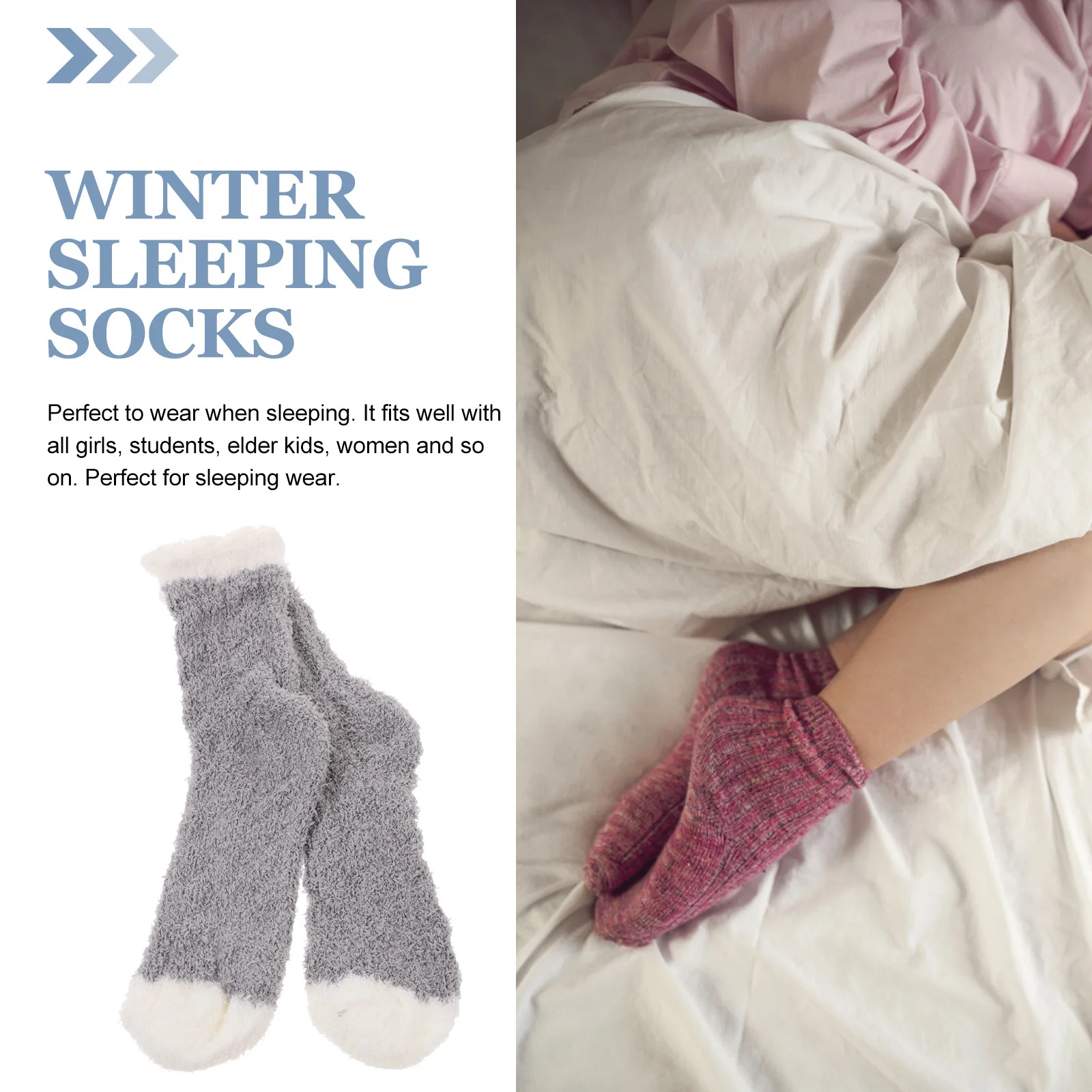 

1 пара толстых теплых носков из кораллового флиса для сна, мягкие удобные зимние носки для сна, женские розовые, оранжевые