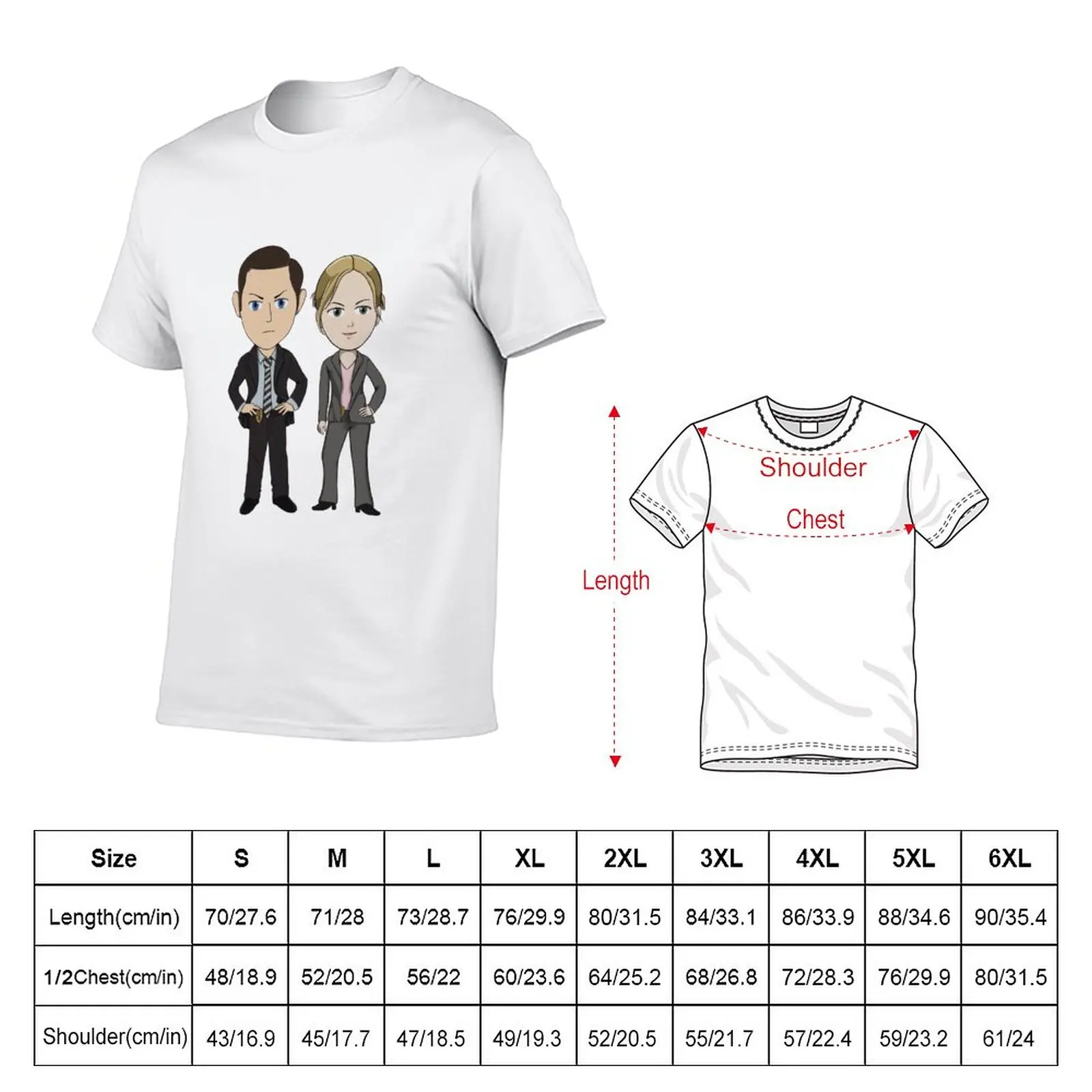 Chibi Carlton Lassiter and Juliet O’hara T-Shirt graphic t shirts boys t shirts summer tops Men's cotton t-shirt