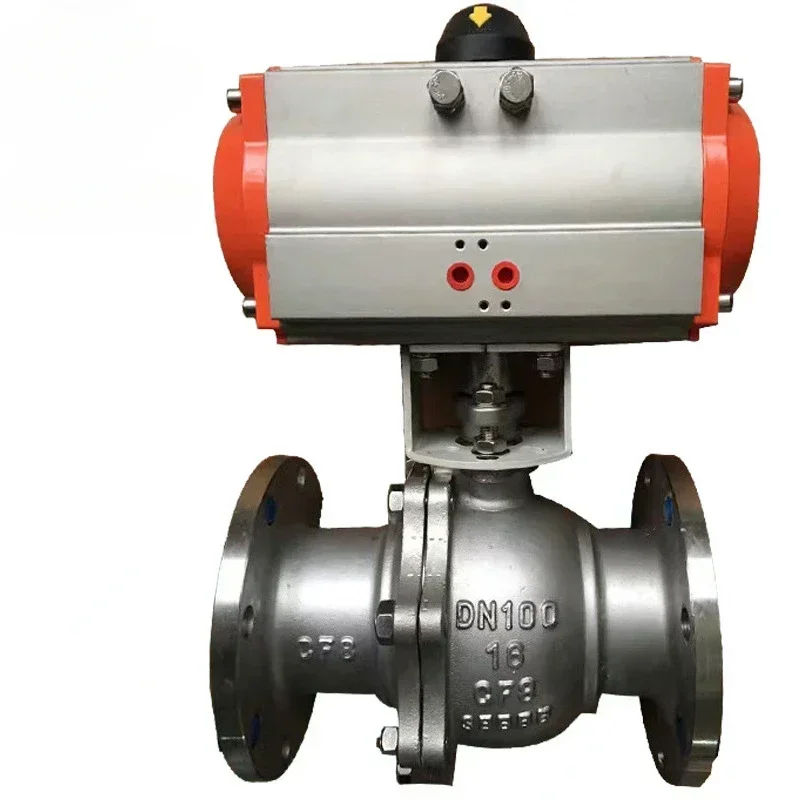 2024 New Pneumatic Ball Valve Q641f-16p Shut-off Valve Pneumatic Flanged Ball Valve Pneumatic Control