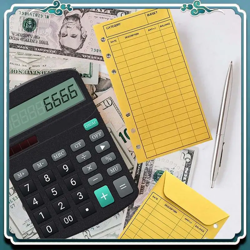 ABSK-24 Color Budget Envelopes With Punch Hole Thicker Cash Envelope System Savings Money Organizer Envelopes