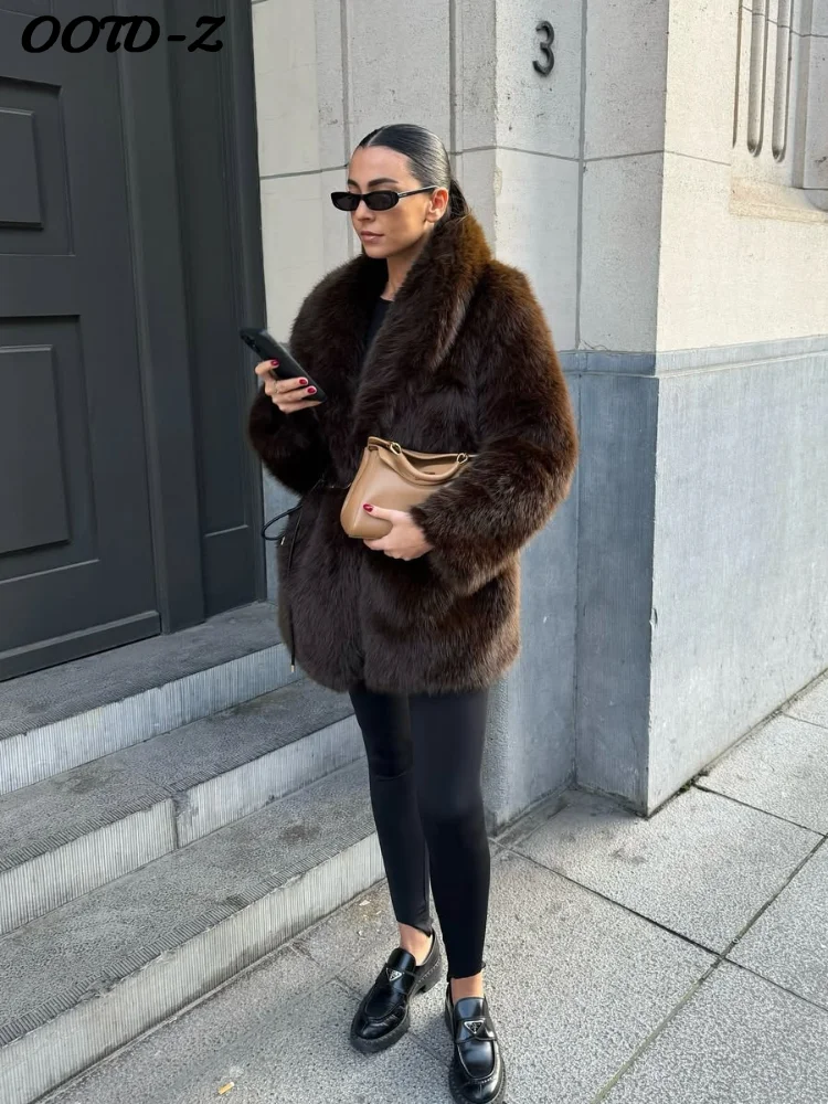 Abrigos elegantes con cinturón de piel sintética para mujer, cárdigan liso con cuello en V y punto abierto, cárdigan de manga larga para mujer, moda de otoño, prendas de vestir de noche para mujer