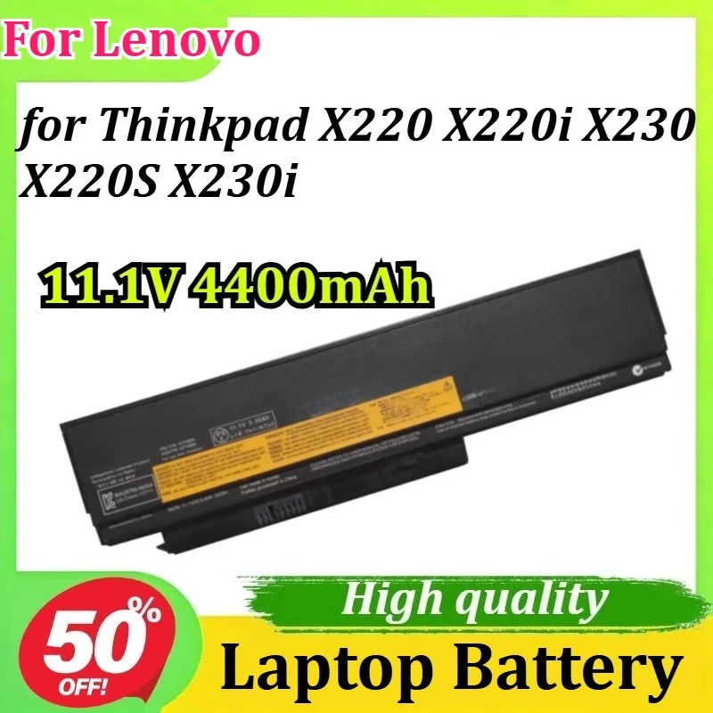 

Новая аккумуляторная батарея для ноутбуков Lenovo Thinkpad X220 X220i X230 X220S X230i, 11.1В, 4400мАч, высокая емкость