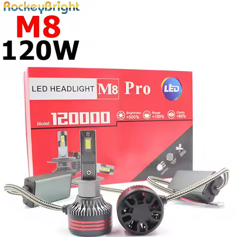 M8 Pro 120W 12000LM H7 LED Headlights Bulb H7 H8 H11 Car Headlight M8 LED Headlight Kit