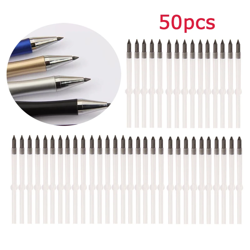 50Pcs Pencil Nibs Inkless Pencil Tip Everlasting Writing Nibs School Office Supplies Pencil Inkless