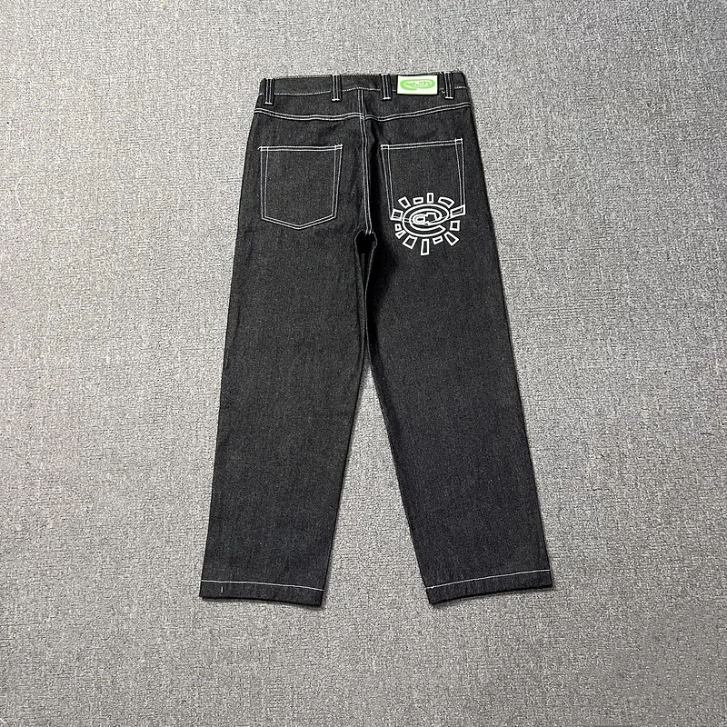 

Джинсы Waed Denim для мужчин и женщин, прямые брюки, удобный крой, хлопковый материал, весенняя коллекция, повседневная одежда
