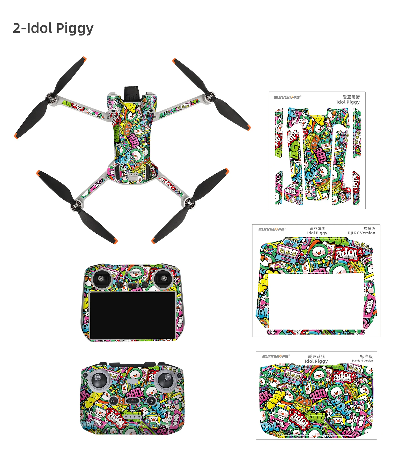 For DJI Mini 3 Pro Stickers Drone Protective Film Waterproof Remote De