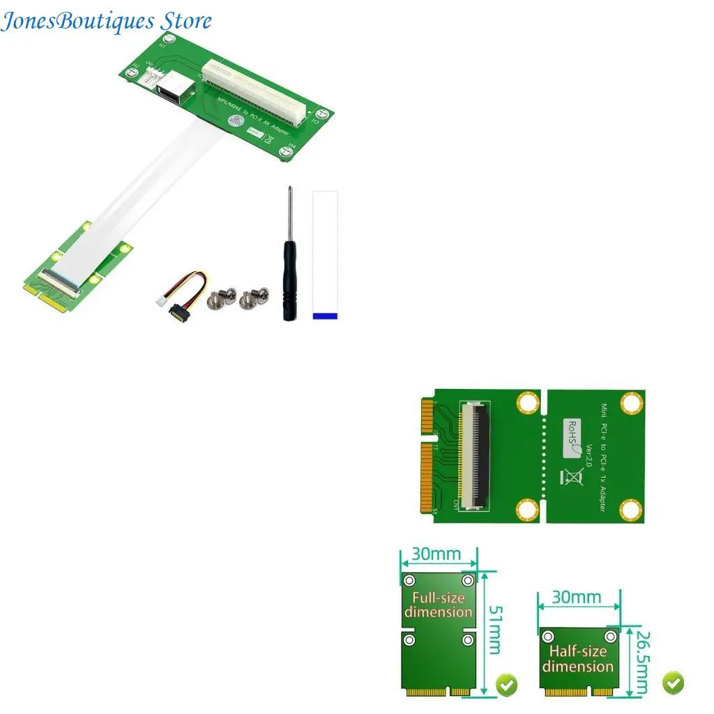 

Плата адаптера питания Mini PCIE-PCExpress с 4-контактным разъемом и расширением USB2.0 W8KE