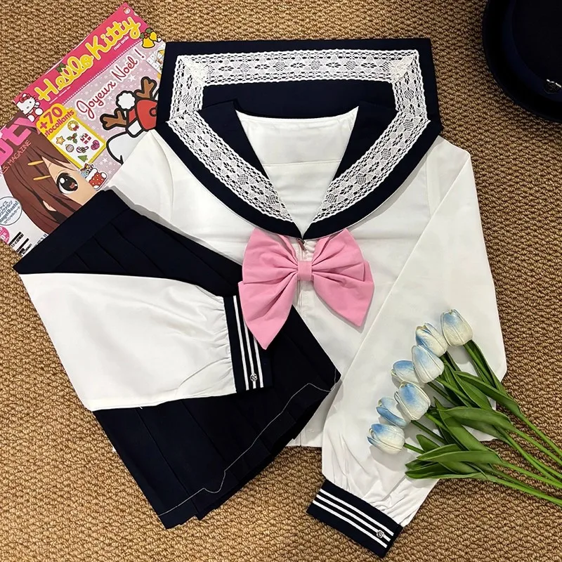 Spitze Matrosenanzug Hohe Qualität JK Uniform Set Lange/Kurzarm Seifuku Japanische Koreanische Rolle Spielen Schule Student Kleidung cosplay