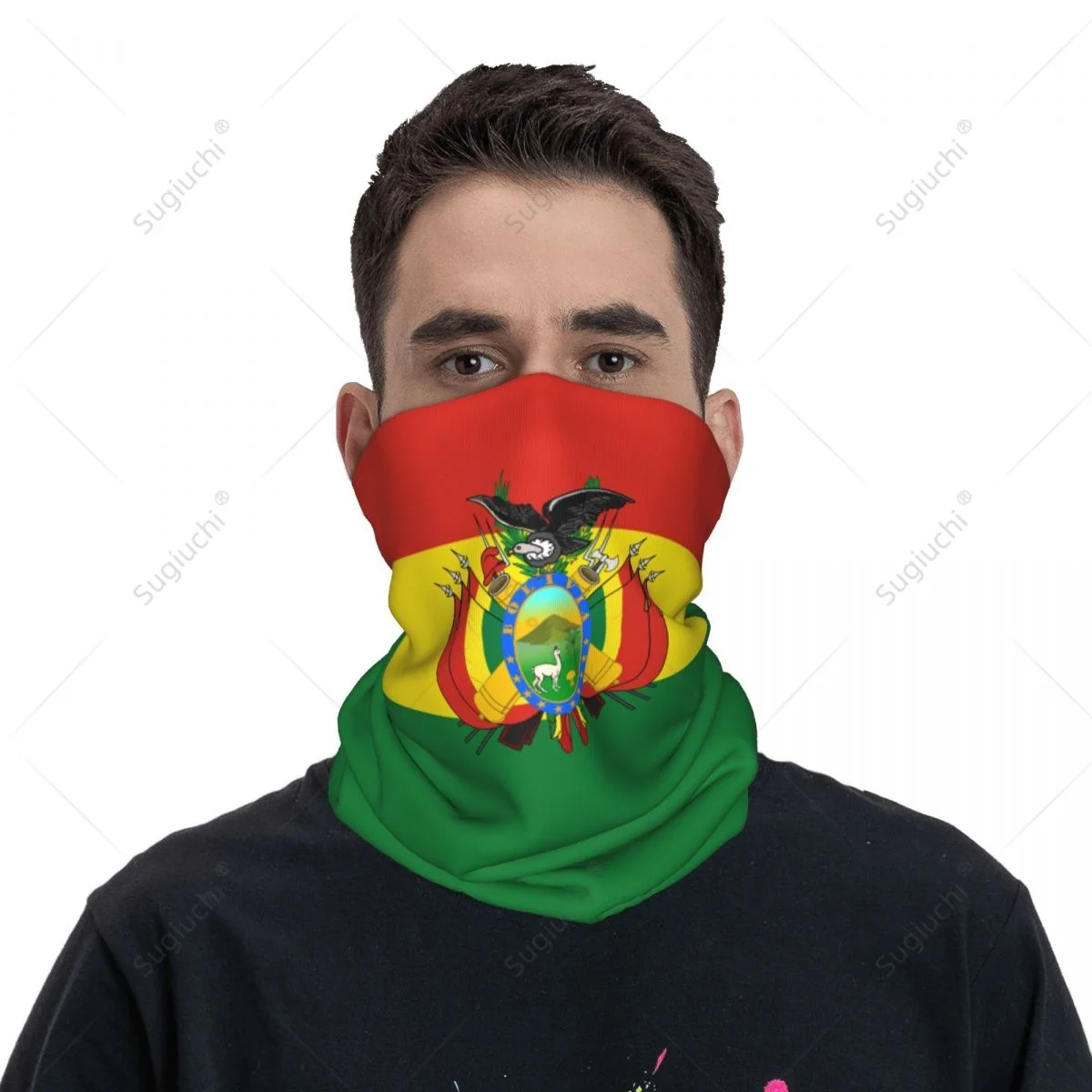 Unisex Bolivia Flag Neckerchief Scarf Neck Face Mask Scarves Neck Warmer Seamless Bandana Headwear Cycling Hiking