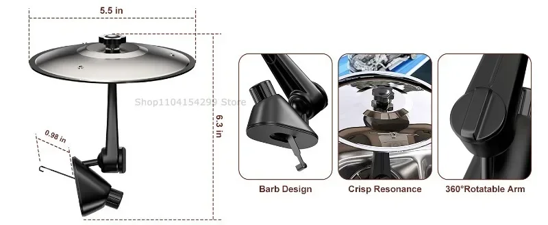 Universelle Mini-Trommeln, die mit Becken kollidieren, als Lüftungsdekoration für das Auto, robustes Auto-Innenzubehör, stoßfestes Design – Detail 19