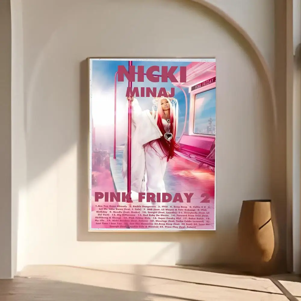 Music - N-Nickis M-Minajs Poster Canvas Wall Art Poster for Bedroom Living Room Home Decoration