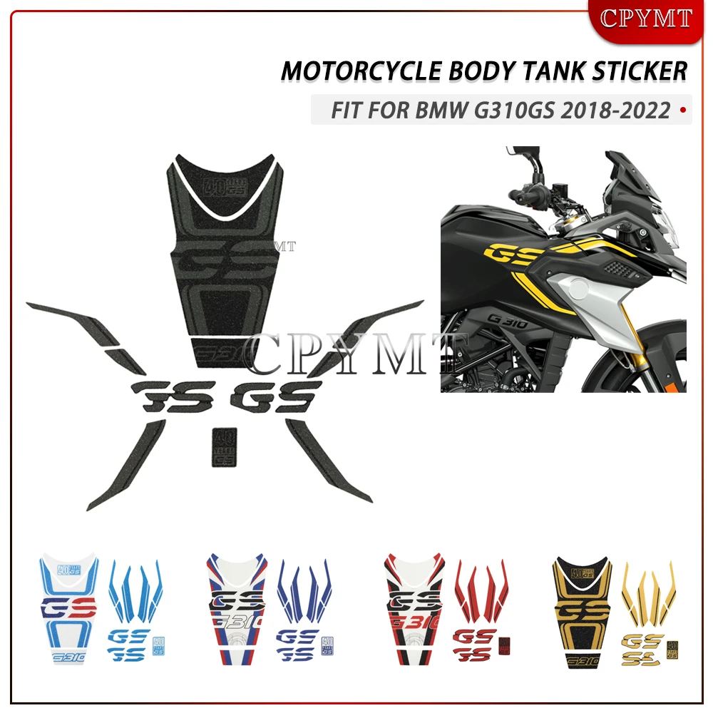 

fit For G310GS G 310 GS 2018 2019 2020 2021 2022 40th Triple Black Body Tank Sticker Decals Frosted Motorcycle Sticker