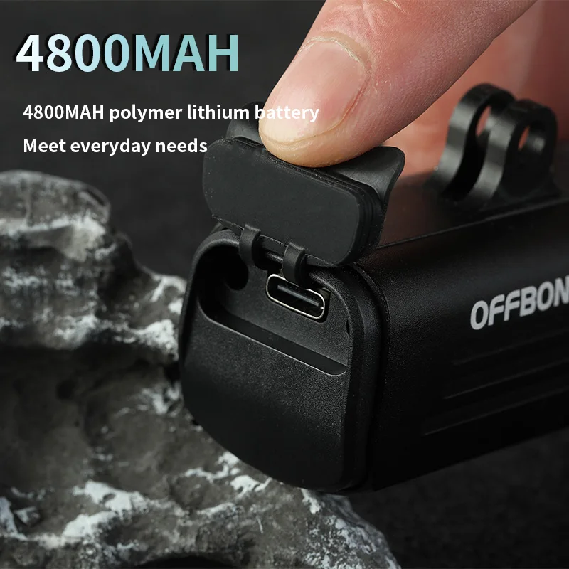 OFFBONDAGE 1000LM Bike Light Front Lamp Type-C Rechargeable LED 4500mAh Bicycle Light Waterproof Headlight Bike Accessories