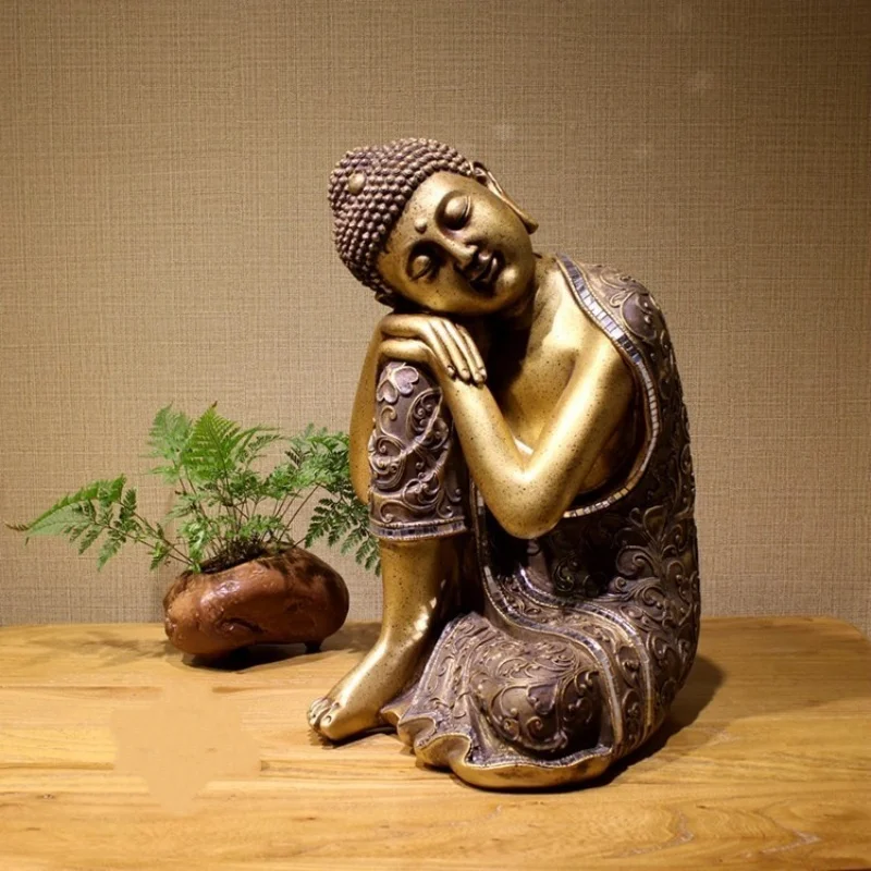 

Southeast Asian retro Buddha statues living room sleeping Buddha decorations Zen statue ornaments
