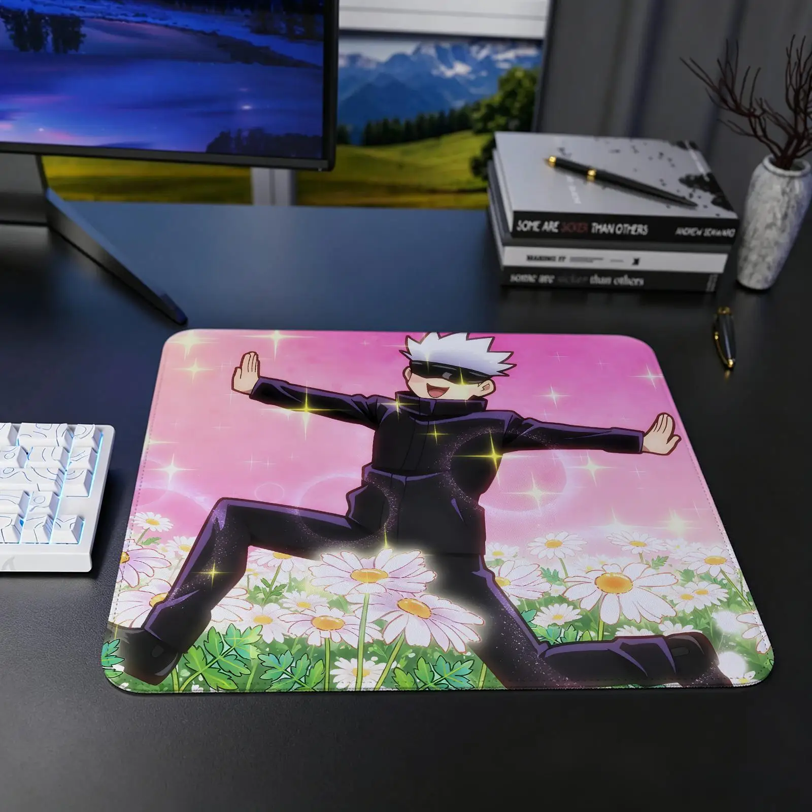 anime Jujutsu Kaisen Mouse Pads Regular gaming mouse pad S/M/L size Office mouse pad Laptop desk mat Stitched edge mouse pad