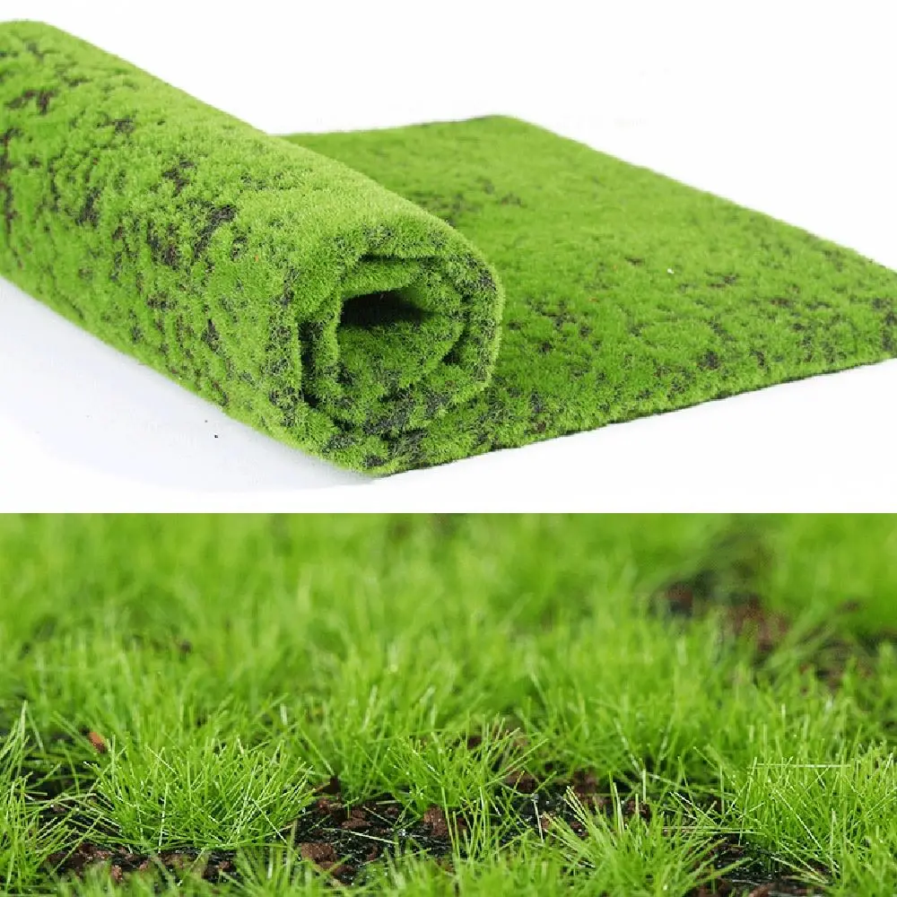 Artificial Plants DIY Fake Moss Grass Turf Durable Lifelike Simulation Moss Sheet Green 50*50cm Artificial Moss Carpet Gardens