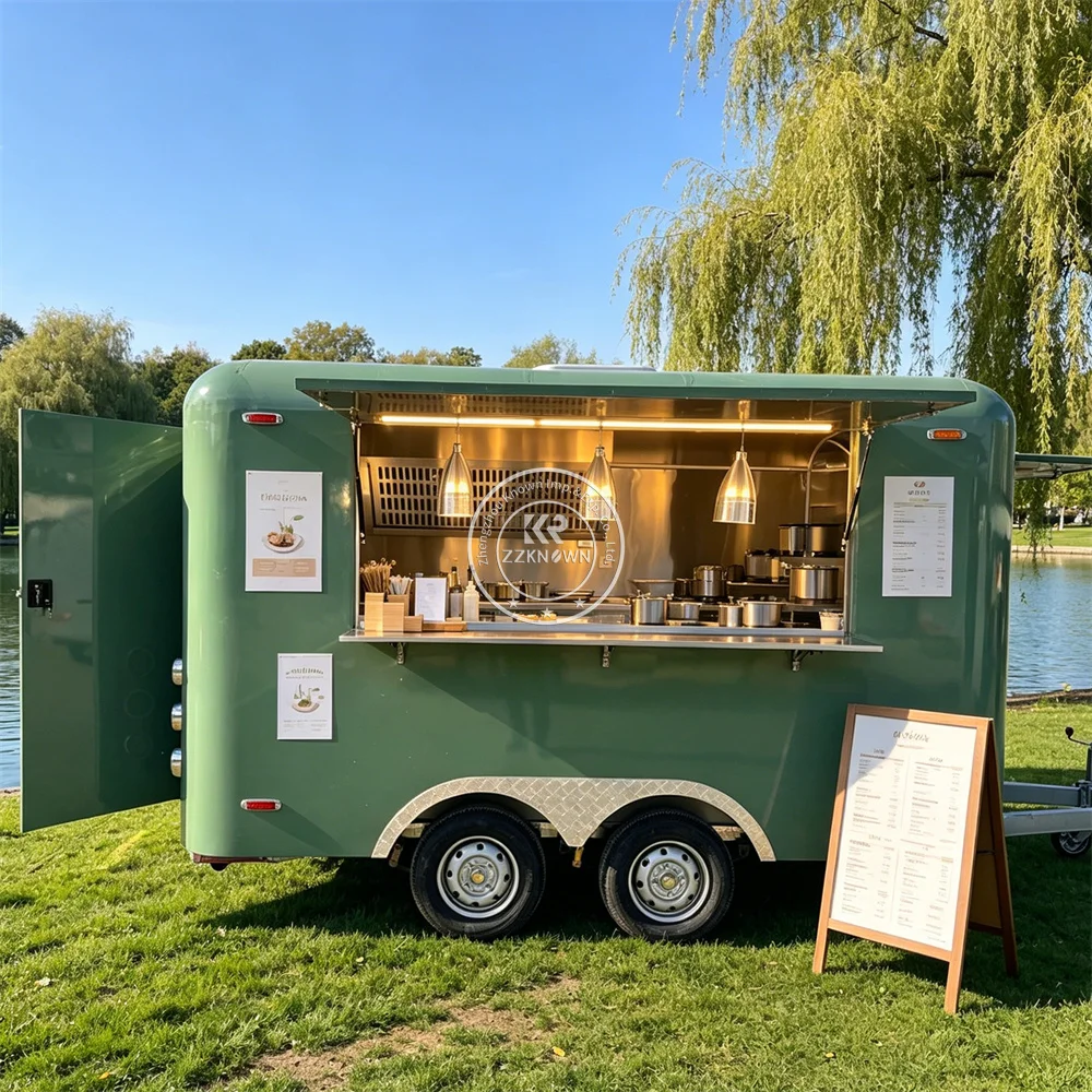 

Custom Mobile Food Truck Pizza Burger Concession Trailer Commercial Catering Truck Custom Food Trailer Fully Equipped